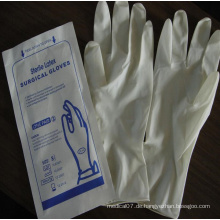 Sterilisierte Powdered Disposable Latex Chirurgische Handschuhe Wulstige Manschette